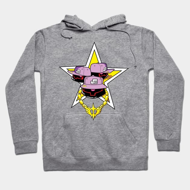 Black Tri Stars Hoodie by EasterlyArt